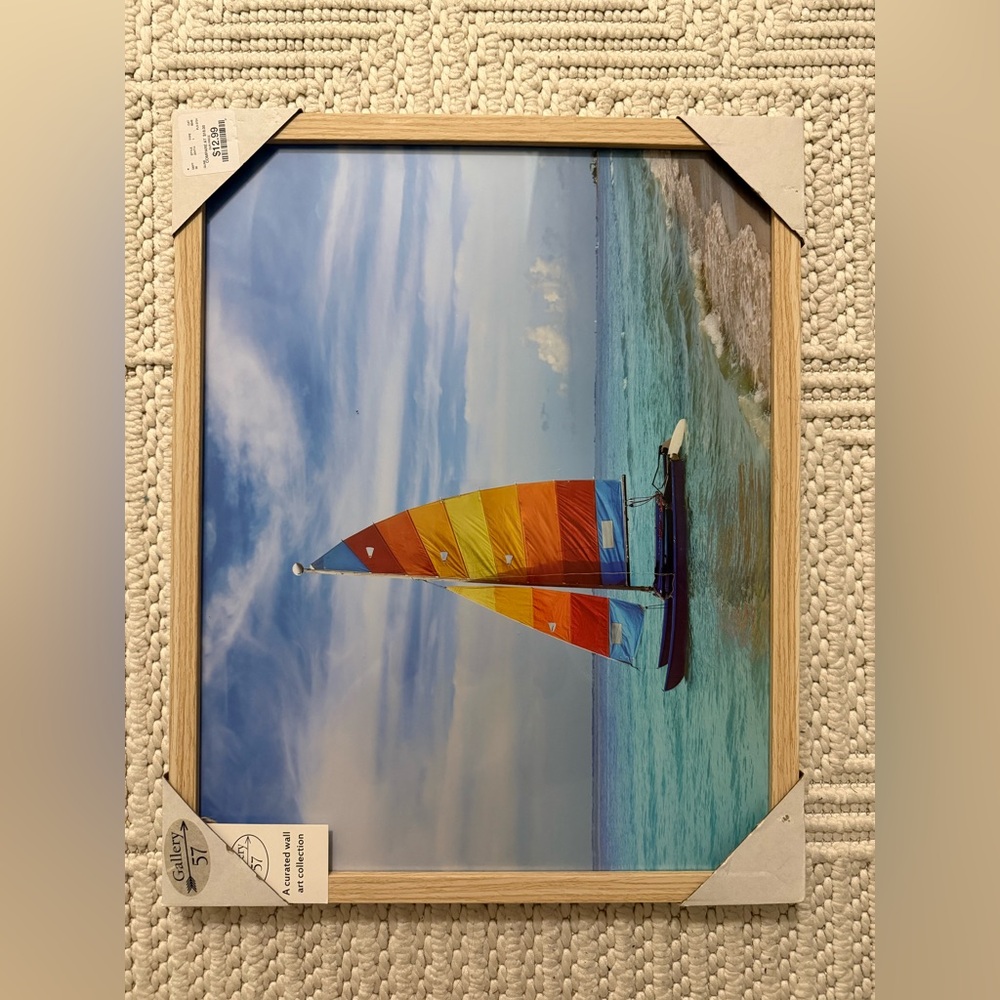 Colorful Sailboat Framed Wall Art